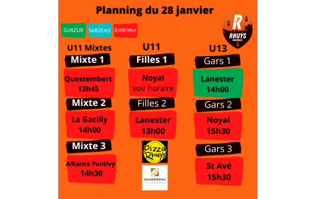 Matchs du 28 janvier