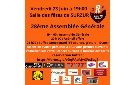 Assemblée Générale vendredi 23 juin